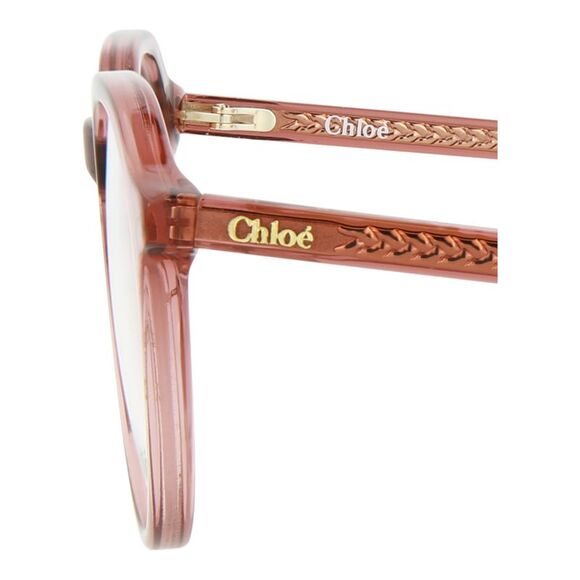 Chloé Round-Frame Bio Acetate Optical Frames Pink Womens - Picture 4 of 6